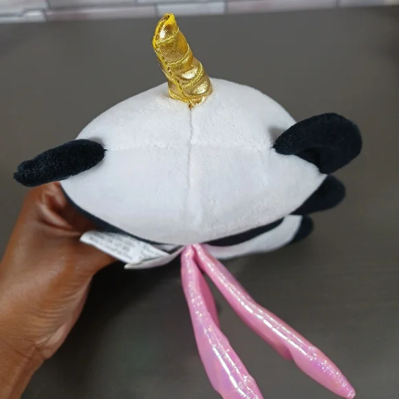 •8" Justice Pandacorn Plush Panda Bear Unicorn Stuffed Animal Toy Pink Wings - Picture 8 of 15
